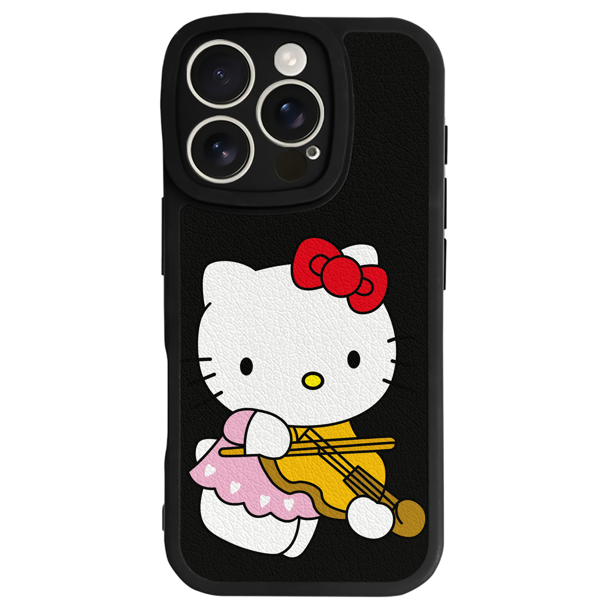 （画像用） Hello Kitty ハローキティ 【iPhone 16シリーズ対応】シリコンスマホケース（レザー調） 材質：シリコン